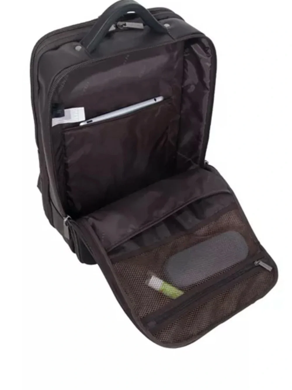 Kenneth Cole Reaction Full Grain Leather 16” Laptop Tablet Travel Backpack